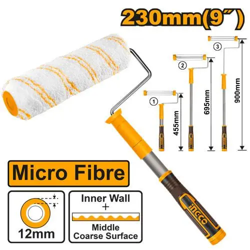 [HRHT442302T] (230x12x8)mm M.fibre رول دهان مع مسكة متحركة
