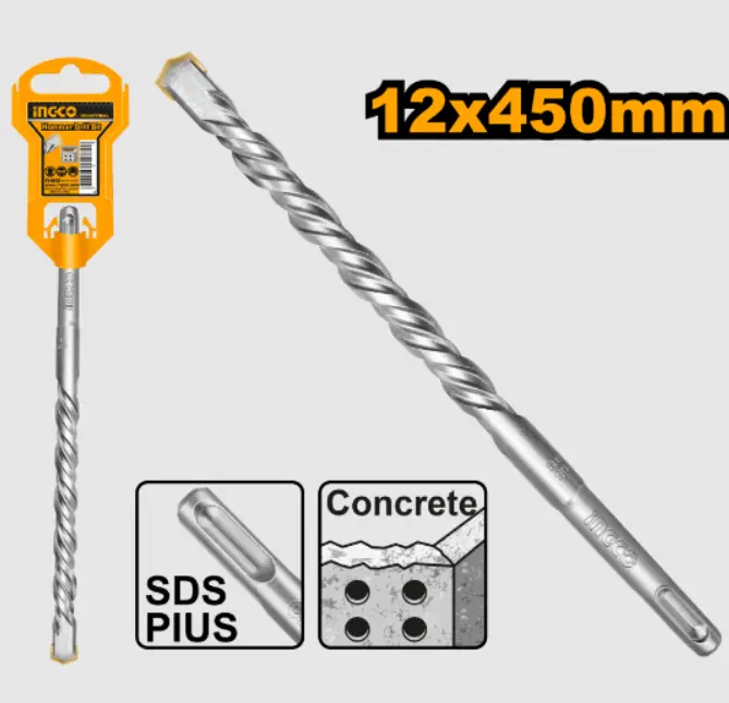 [DBH1211205] 12x450mm SDS Plus ريشة باطون