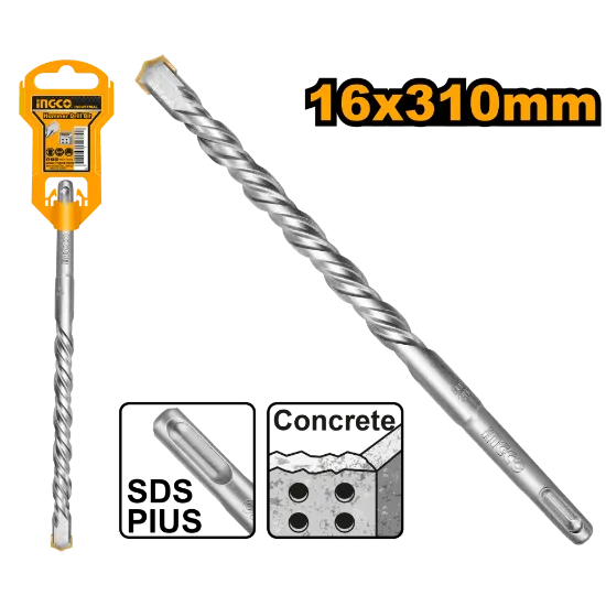 [DBH1211604] 16x310mm SDS Plus ريشة باطون