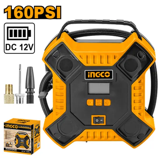 [AAC1601] 12V 160PSI منفخ دواليب + شاشة ديجيتال