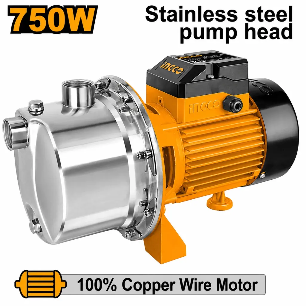 [JPS075082] 1HP 750W مضخة مياه ستانلس