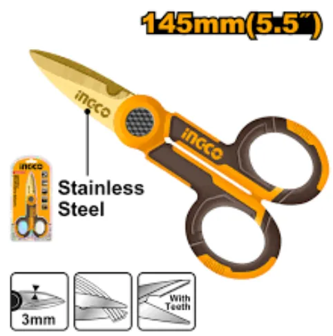 [HES02855] 145mm Stainless steel مقص للادوات الكهربائية