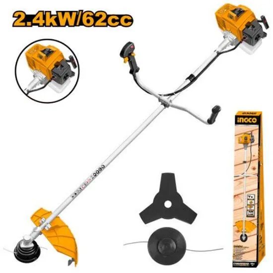 [GBC5624411] 2.4KW 3.8HP 62CC حشاشة كتف على البنزين خيط و فراش