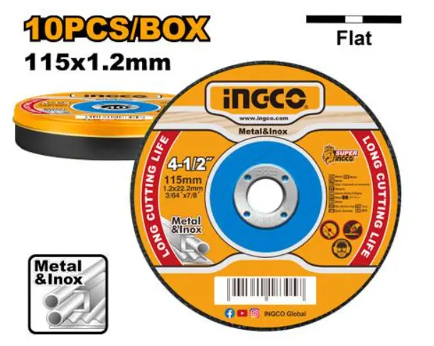 [MCD121158] 10PCS 115x1.0x22.2mm ديسك قص ستانلس رفيع