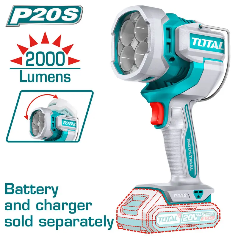 [TWLI2088-F] 20V 2000Lumens كشاف صناعي بروجكتور بطارية فدار Price 40.5$