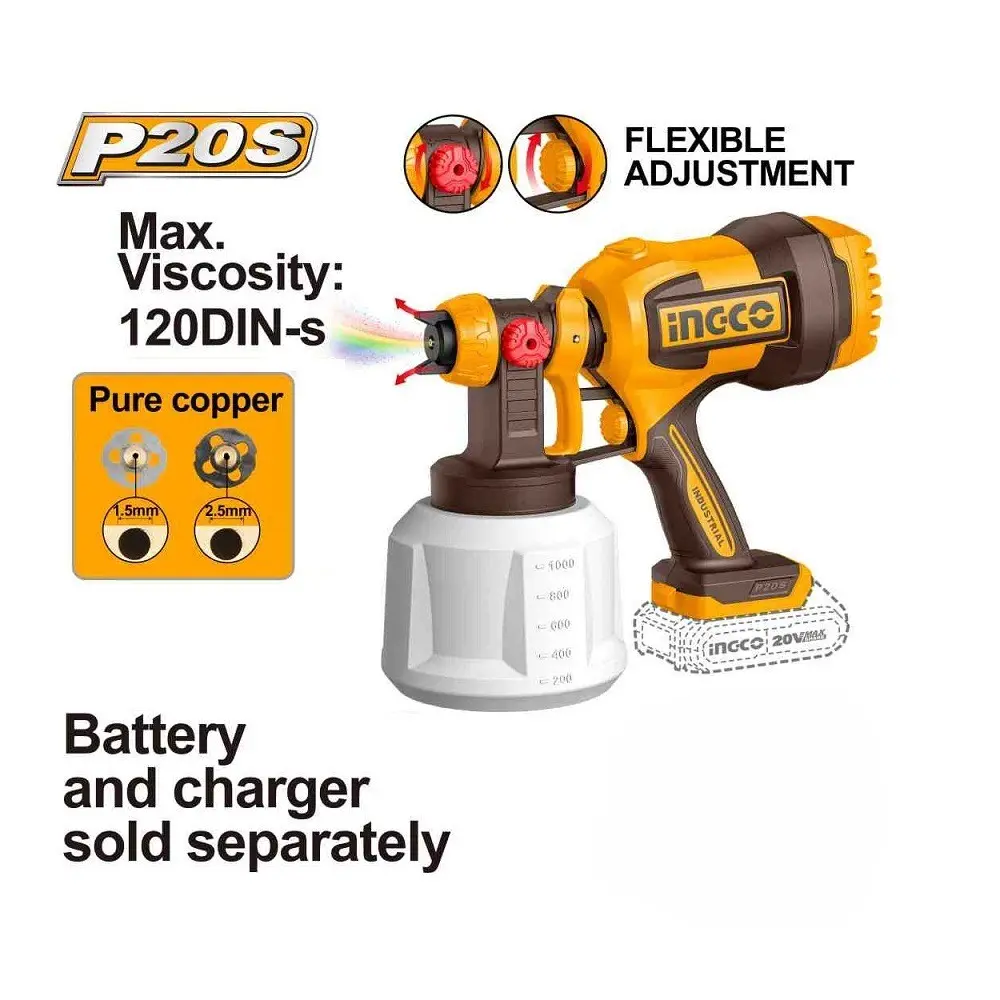 [CSGLI2004-F] 20V Lithium-Ion Spray Gun فدار Price 44$