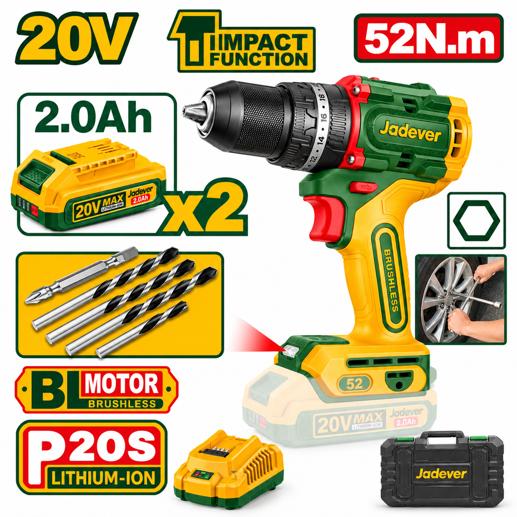 [JDCDP5281] 20V 52n.m 2Batt charg مقدح رجراج صناعي Price 52.20$