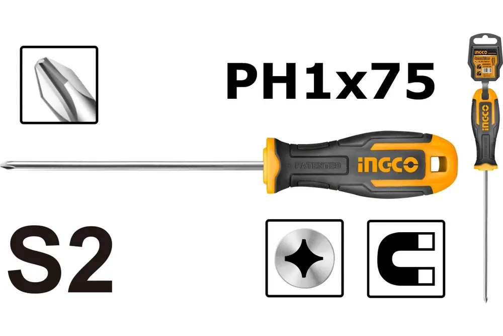 [HS68PH1075] (5x75)mm S2,PH1 مفك براغي صناعي