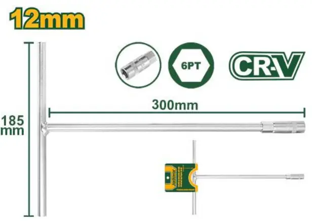 [JDTH1112] 12mm T مفتاح مسدس مسكة