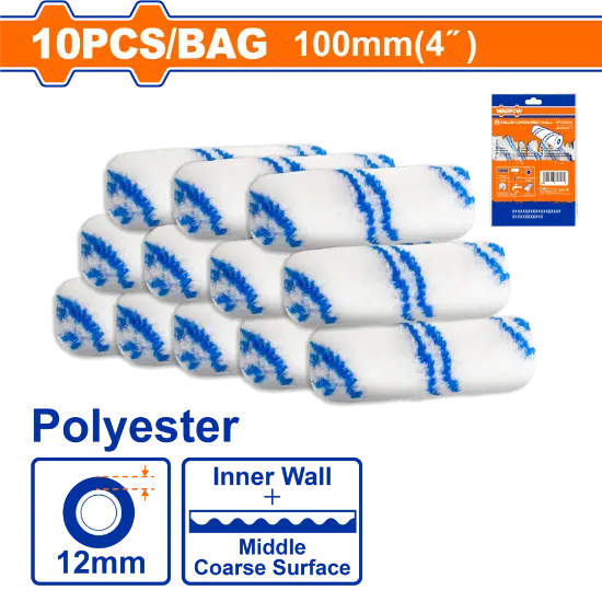 [WCB4941] 10 Pcs 4"/100mm مجموعة رول دهان داخلي