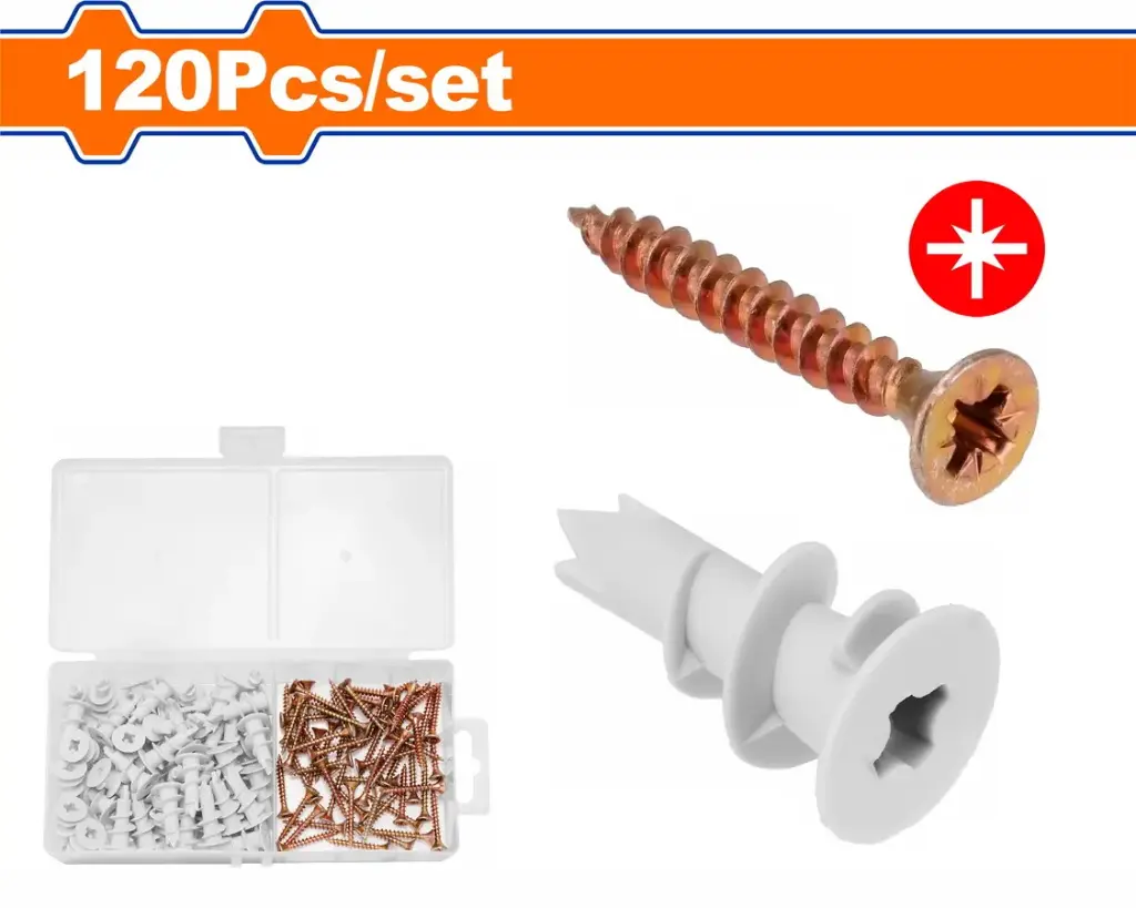 [WXT1B01] 120Pcs (15x28)mm علبة باغي مع اسافين لولبية