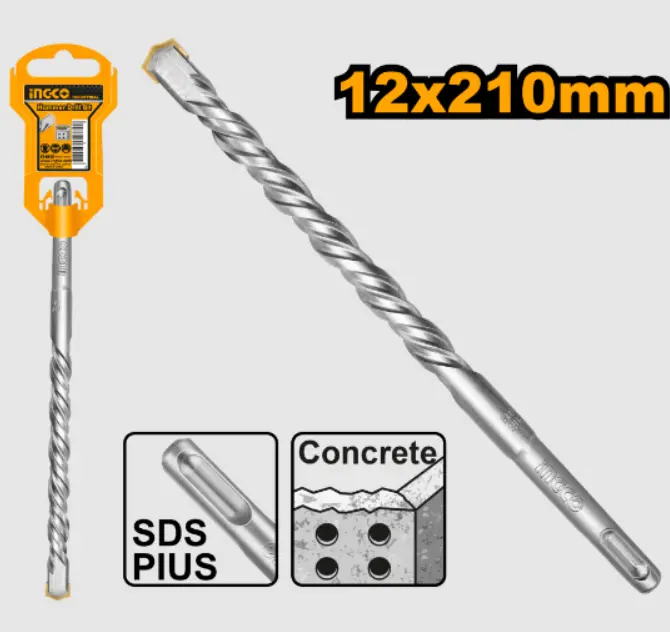 [DBH1211202] 12x210mm SDS Plus ريشة باطون