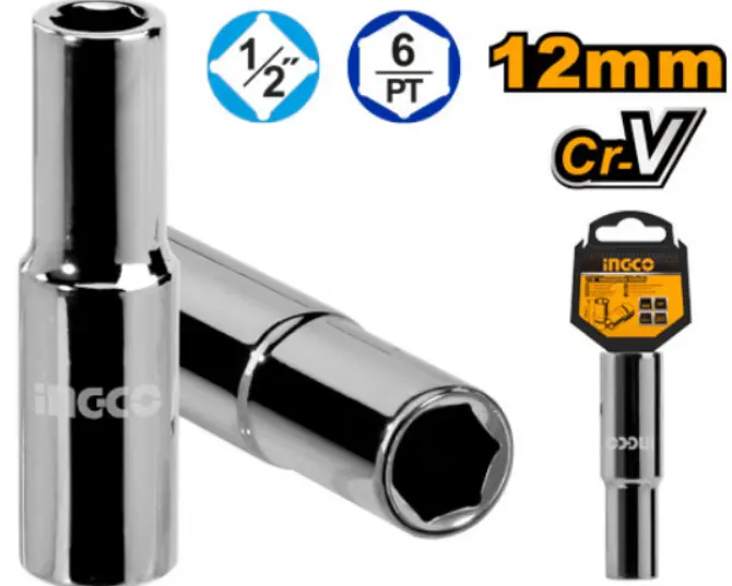 [HHAST12123L] 12mm 1/2" طربوش مسدس طويل