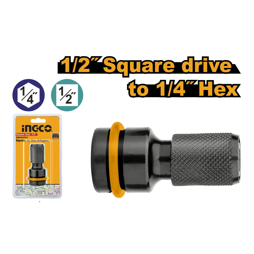 [ABH60501] 1/2" Square drive to 1/4" Hex ادبتر تحويل