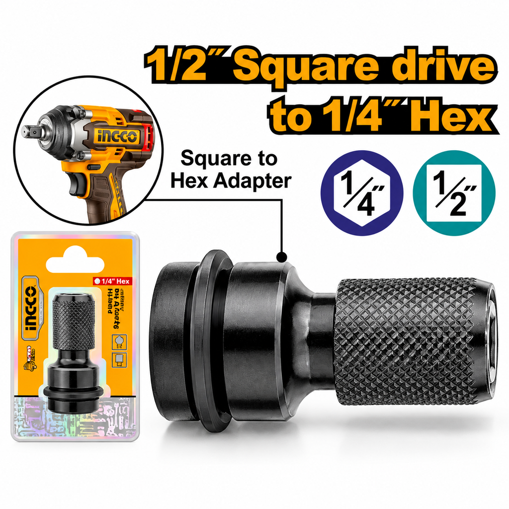 [ABH60501] 1/2" Square drive to 1/4" Hex ادبتر تحويل