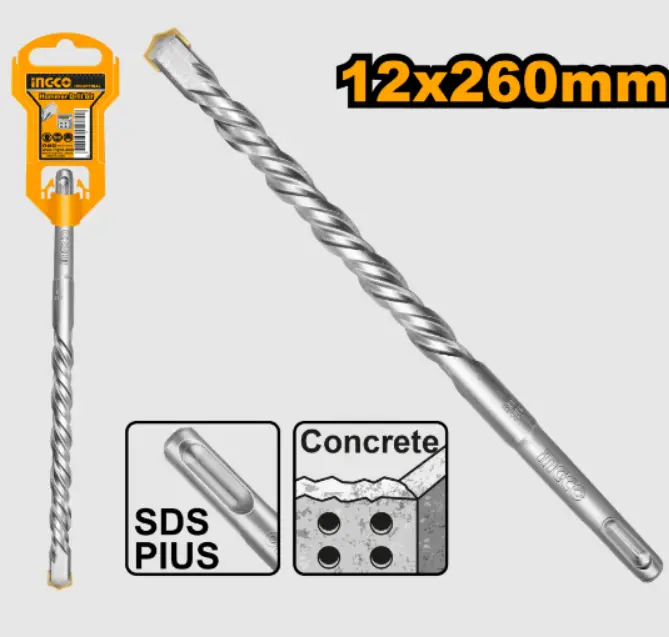 [DBH1211203] 12x260mm SDS Plus ريشة باطون