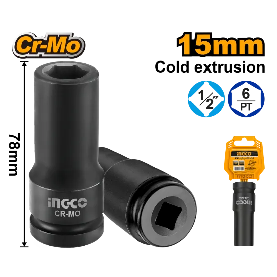 [HDIS12151L] 15mm 1/2" طربوش هوا بولاد طويل