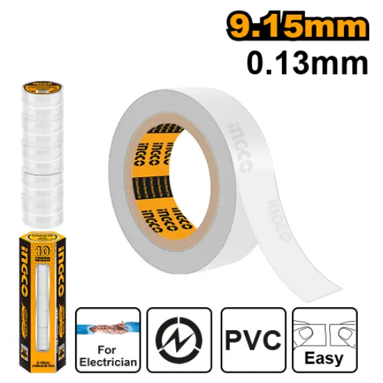[HPET1108] 10Pcs (0.13x18)mm 10 yards pvc شرتيتون ابيض