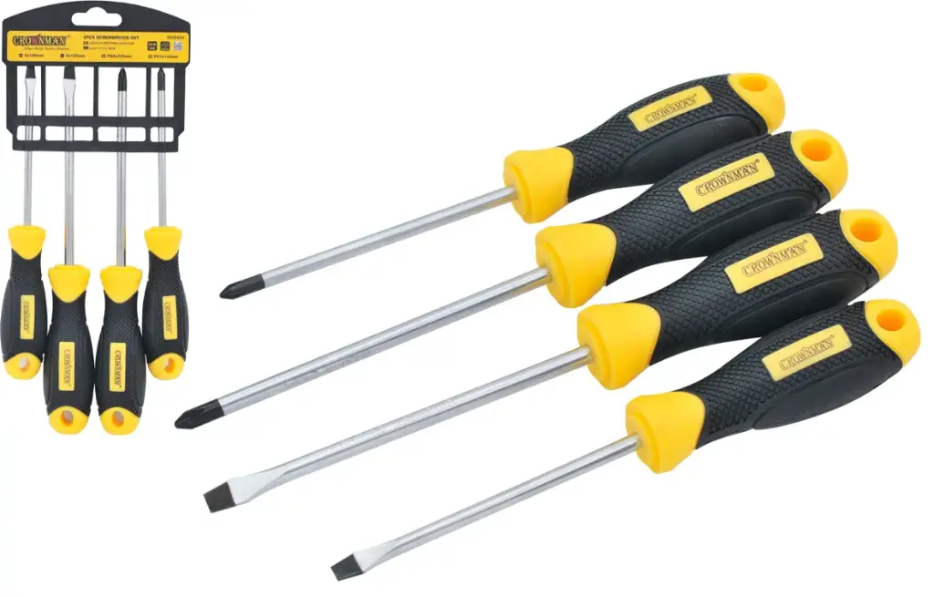 [0606004] 4pcs طقم مفكات براغي شق+صليب