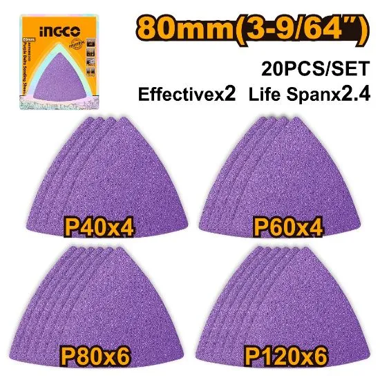 [AKTS080202] 20Pcs P(40-60-80-120)CMLI2001-MF3008 ورق حف حفافة مثلث