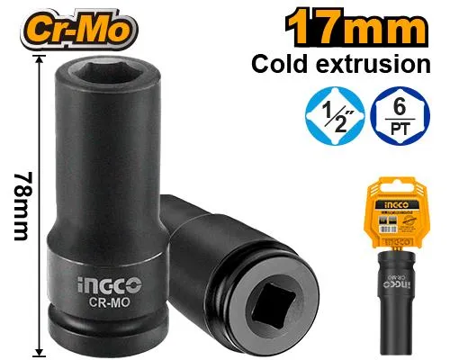 [HDIS12171L] 17mm 1/2" طربوش هوا بولاد طويل