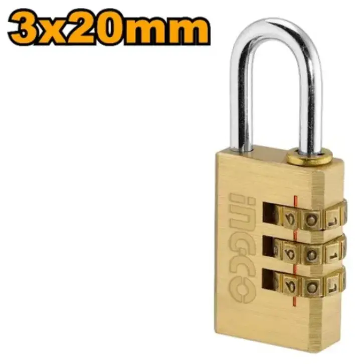 [DBCK0203] 3x20mm قفل نحاس كود 3 ارقام