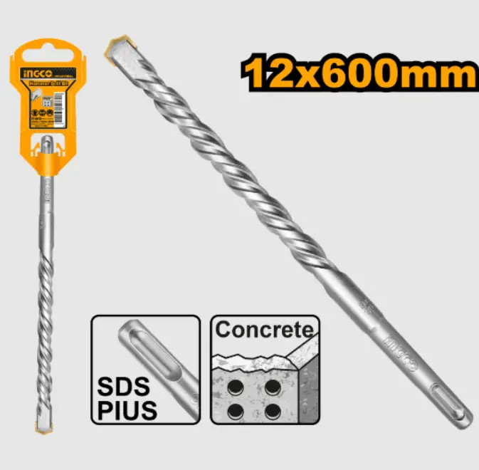[DBH1211206] 12x600mm SDS Plus ريشة باطون