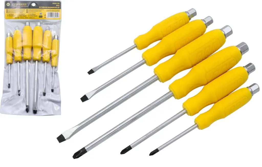 [0600156] 6pcs طقم مفكات براغي شق+صليب