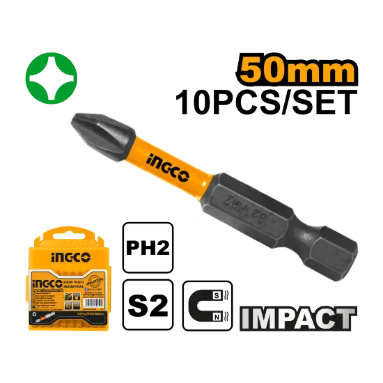 [SDBIM11PH223] 10Pcs PH2-50 mm S2 راس مفك مقدح طويل مصالب