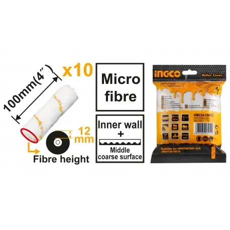 [HRC5610012] 10Pcs 4" رول دهان فدار