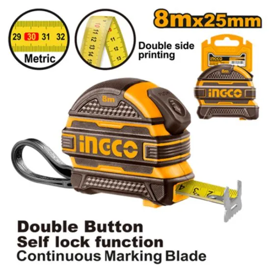 [HSMT08825-1] 8mx25mm Self lock متر ملبس كوتشوك