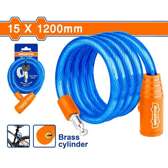 [WBK1115] 15x1200mm كابل مع قفل للدراجات