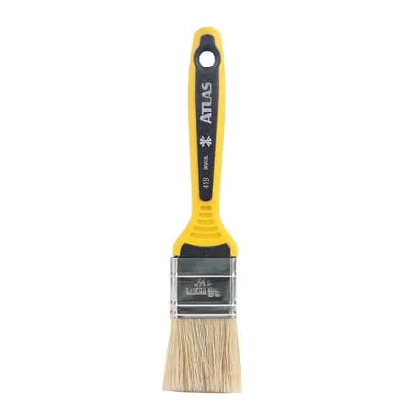 [001391] ATLAS White Bristle Stain Verniz Paintbrush 4"