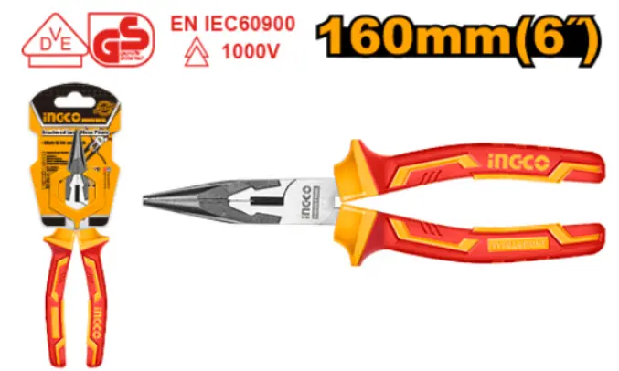 [HILNP28168] 1000V 6" بانسة معزولة بوز طويل
