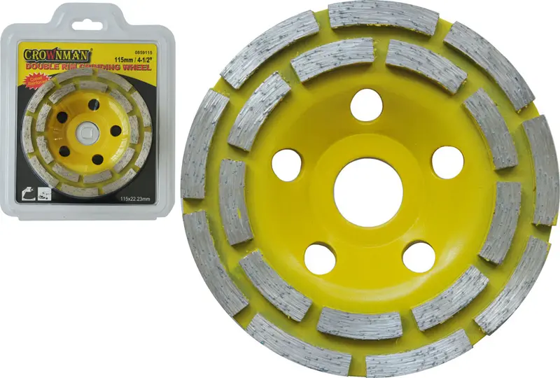 [0859115] 2 star 115mm ديسك براشة باطون الماس خطين