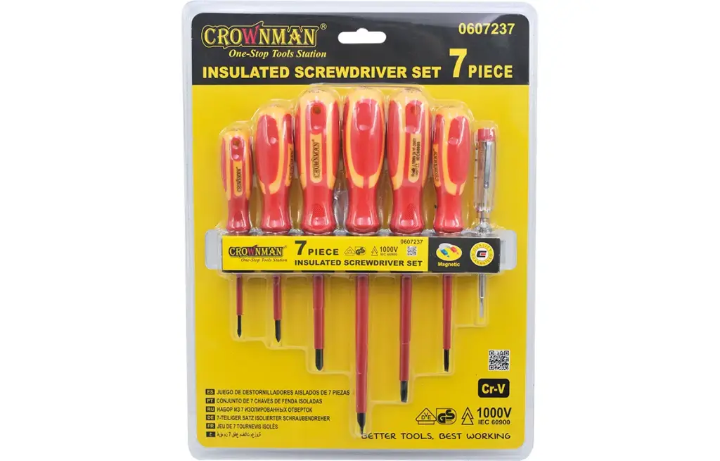 [0607237] 7pcs طقم مفكات براغي معزول