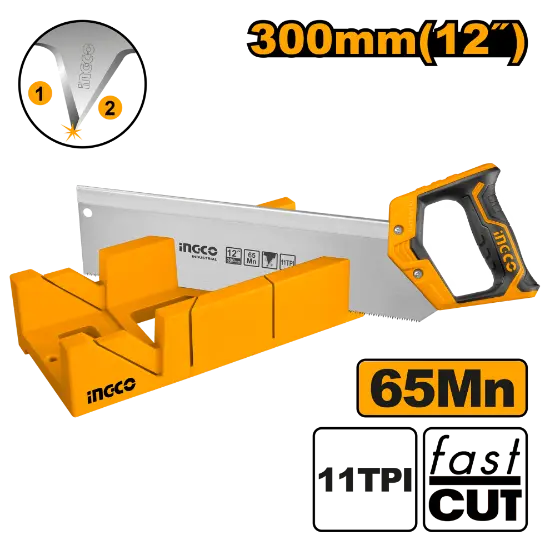 [HMBS3008] 12" 300mm منشار خشب مع قاعدة لقص الزواية