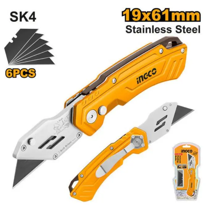 [HUK6288] 6Pcs SK5 61x19mm سكين شفرة ستانلس والمنيوم بتطوي