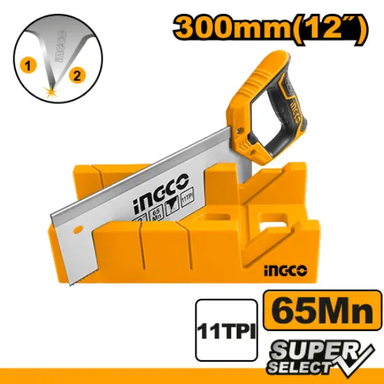 [HMBSK30082] 11 TPI (300x140x80)mm منشار خشب مع علبة زوايا