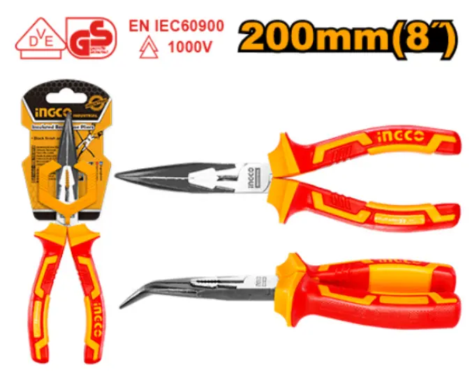 [HIBNP28208] 1000V 6" بانسةمعزولة بوز طويل معكوف