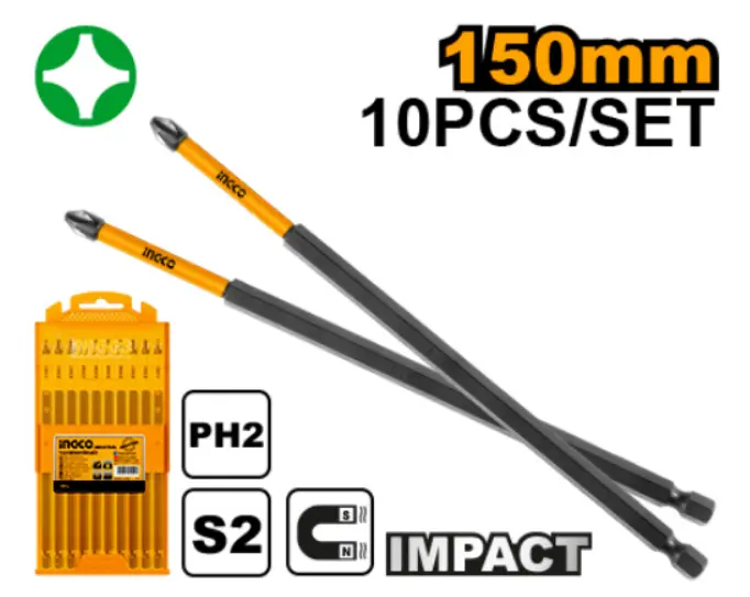 [SDBIM11PH263] 10Pcs PH2-150 mm راس مفك مقدح طويل مصالب