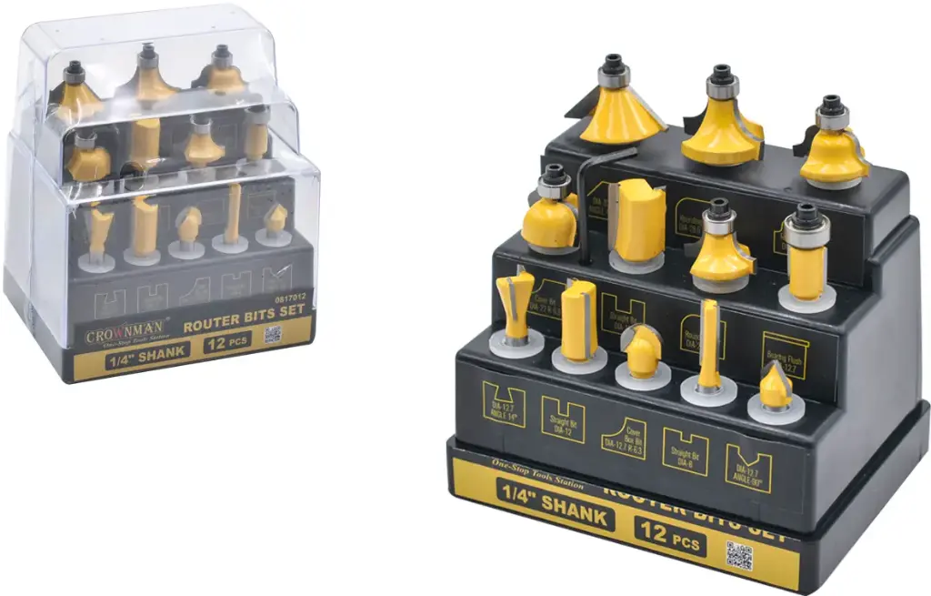 [0817012] 12pcs 1/4" طقط ريش روتر