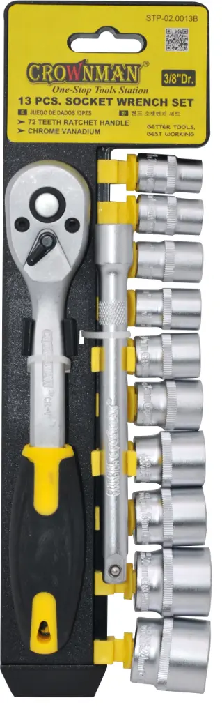 [STP-02.0013B] 3/8" 10-24mm طقم طرابيش مع طقطاق