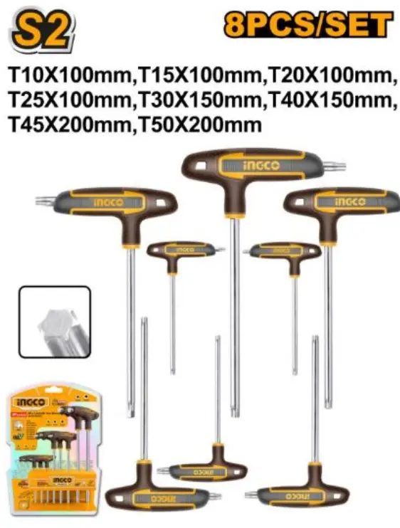 [HHKT80838] 8PCS L طقم منجم بمسكة مع ستاند
