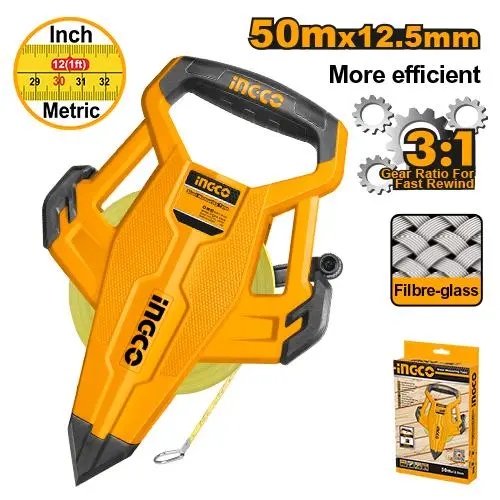 [HFMT8350]  50mx12.5mm مازورة كيل فايبر براس شك