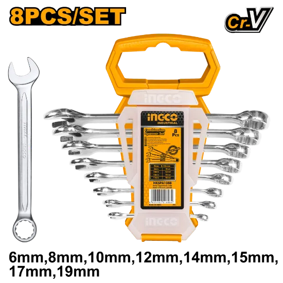 [HKSPA1088] 8Pcs 6-19mm طقم شق مسنن صناعي