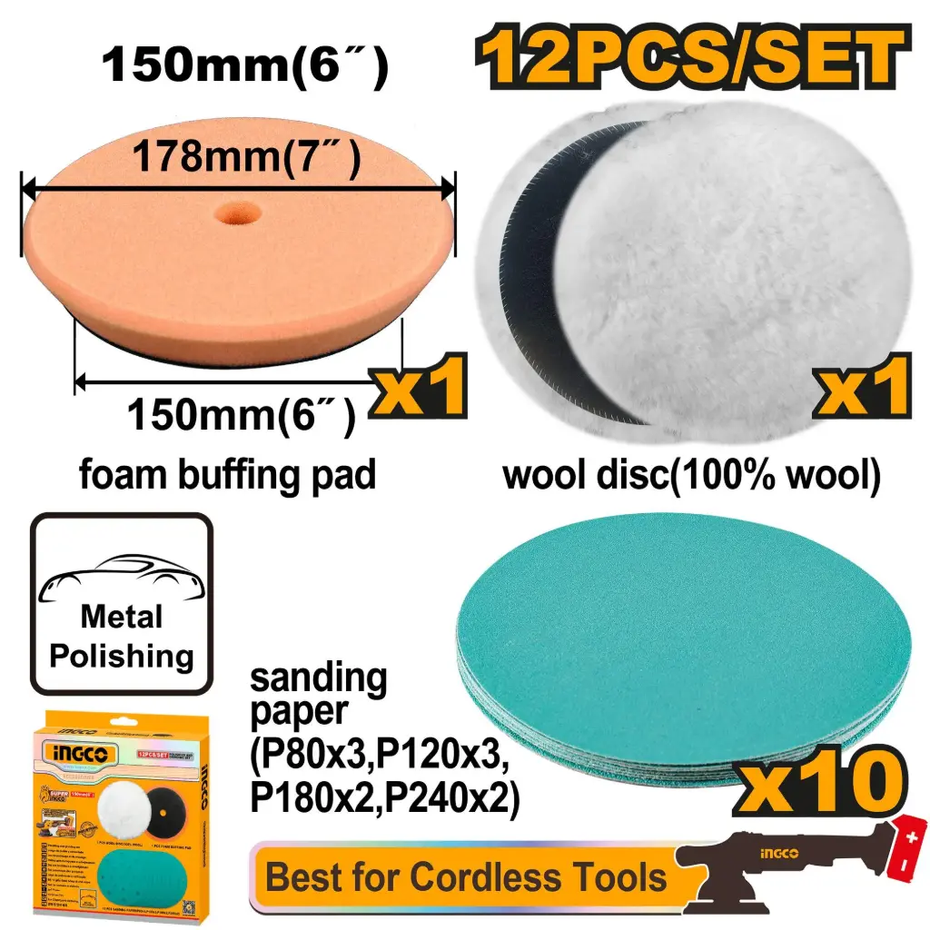 [APG15012] 150mm 6" 12pcs/set مجموعة طارات لصاروخ البولش