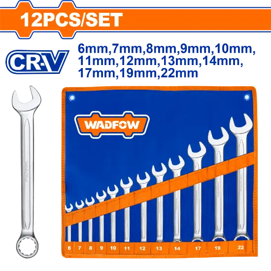 [WSP1M12] 12Pcs Combination spanner set