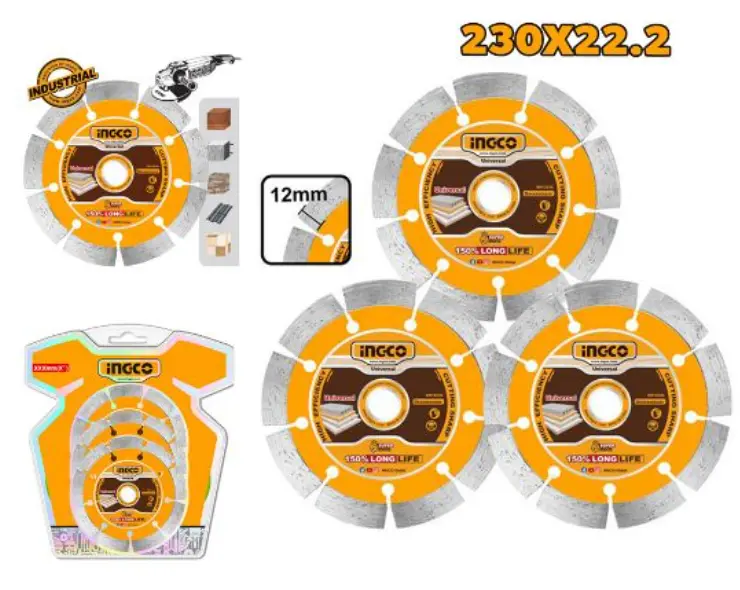 [DMD012308] 3Pcs/SET 230mm(bw 12mm) Seg W/D طقم ديسكات غرانيت