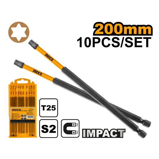 [SDBIM11T2583] 10Pcs 200mm T25 S2 راس مفك مقدح بولاد منجم